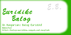euridike balog business card