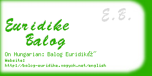 euridike balog business card